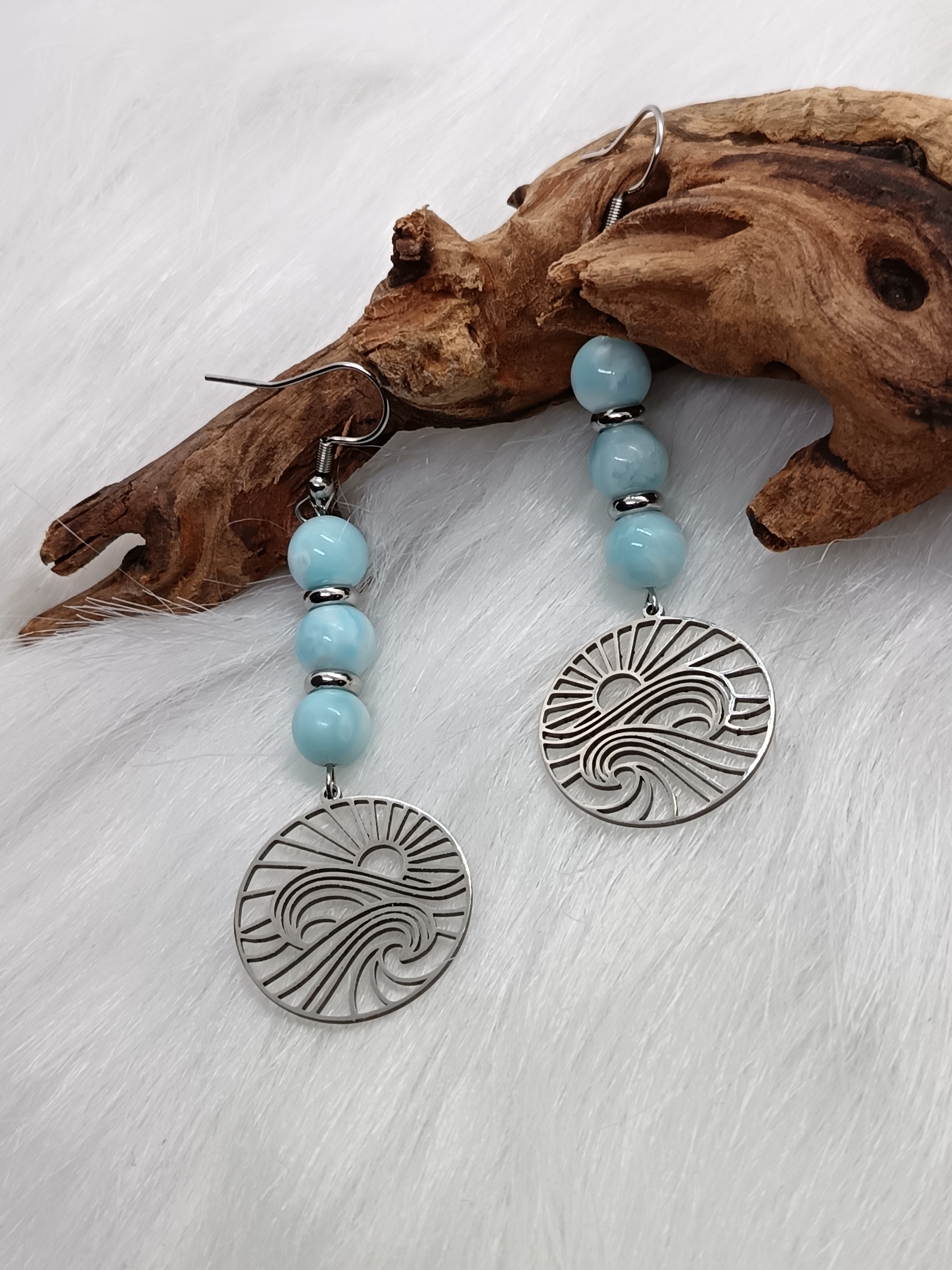 Boucles d'oreilles "sérénité" en hémimorphite