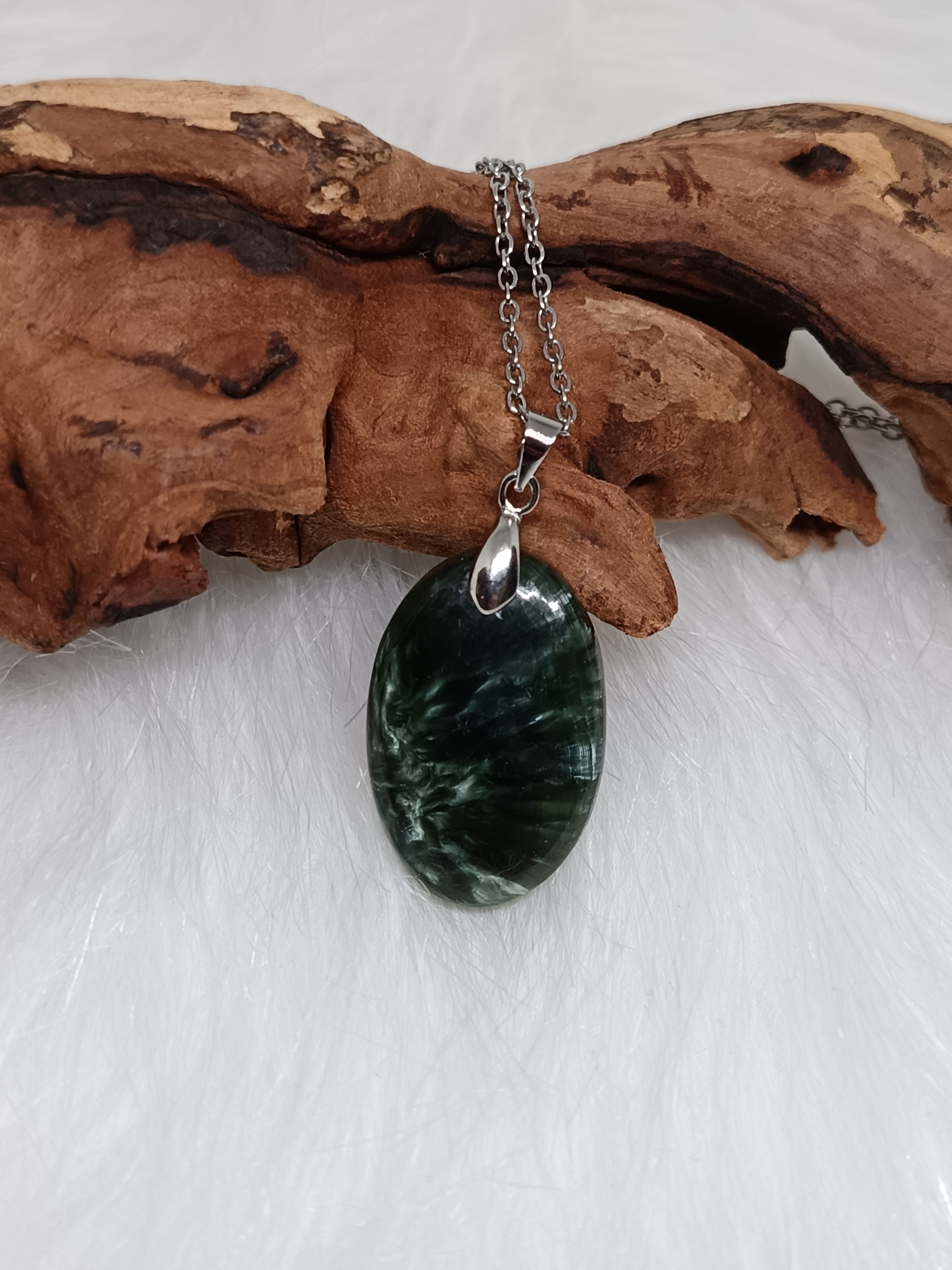 Collier "bien-être" en séraphinite