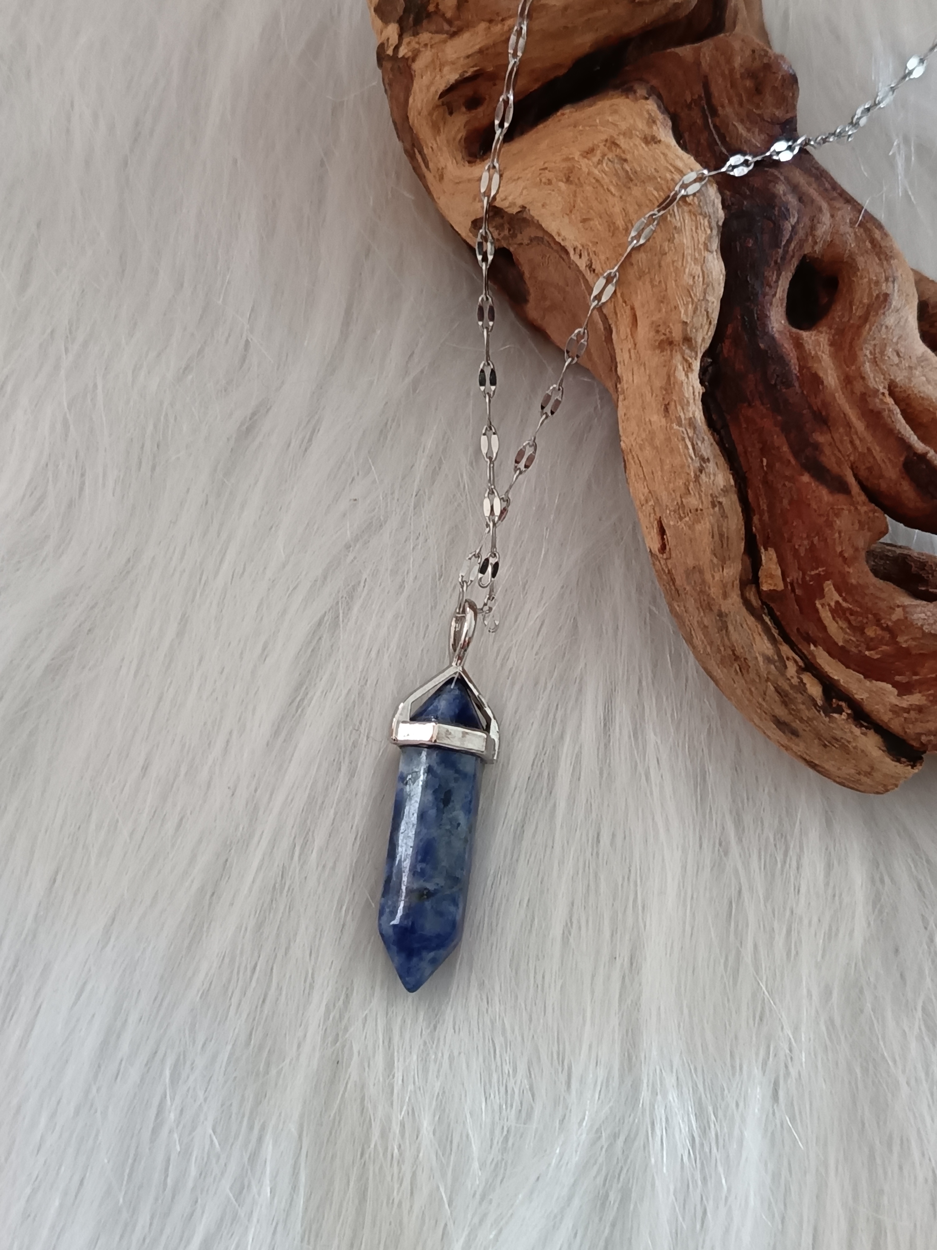 Collier "positivité" en sodalite