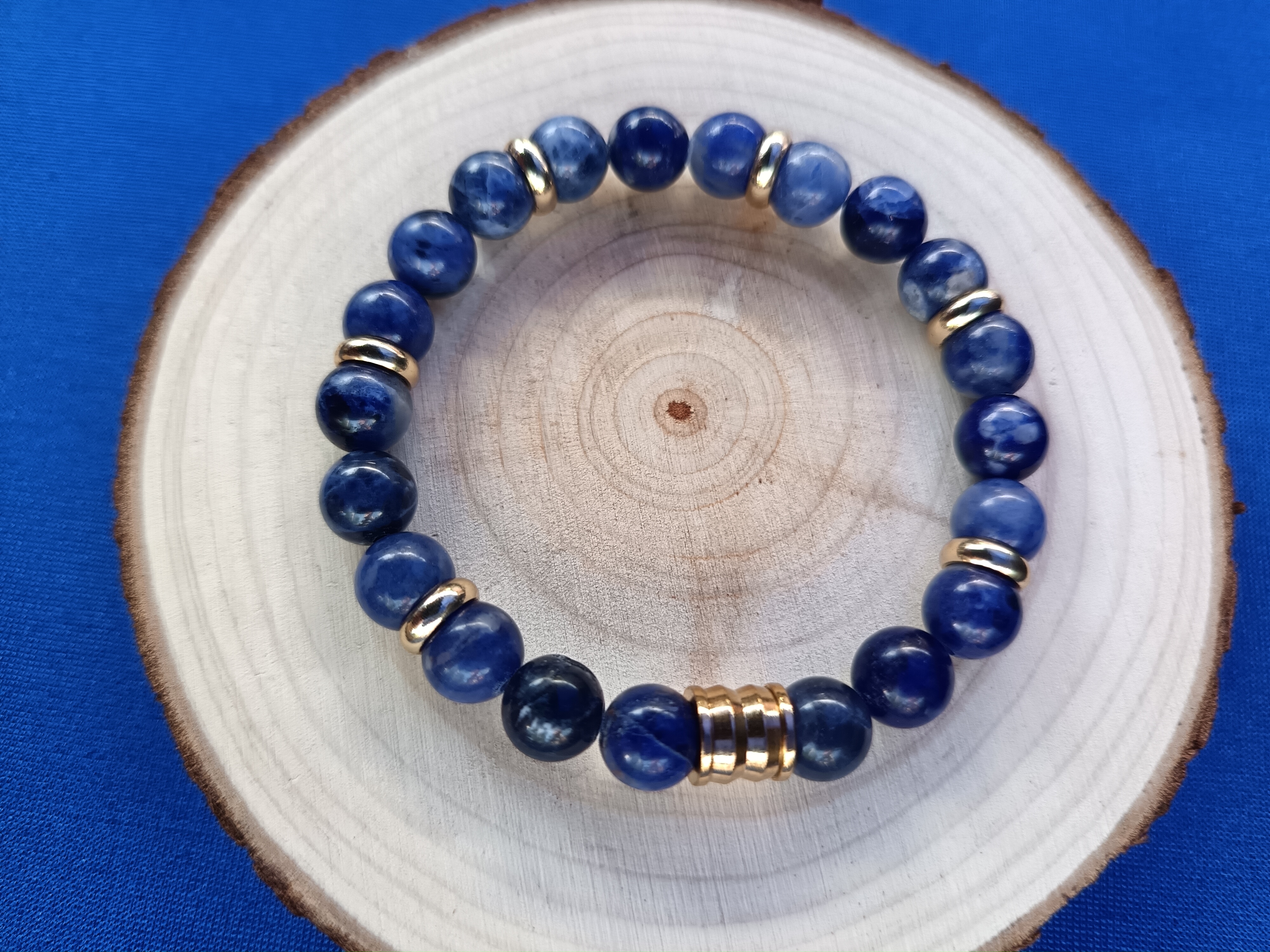 Bracelet "positivité" en sodalite