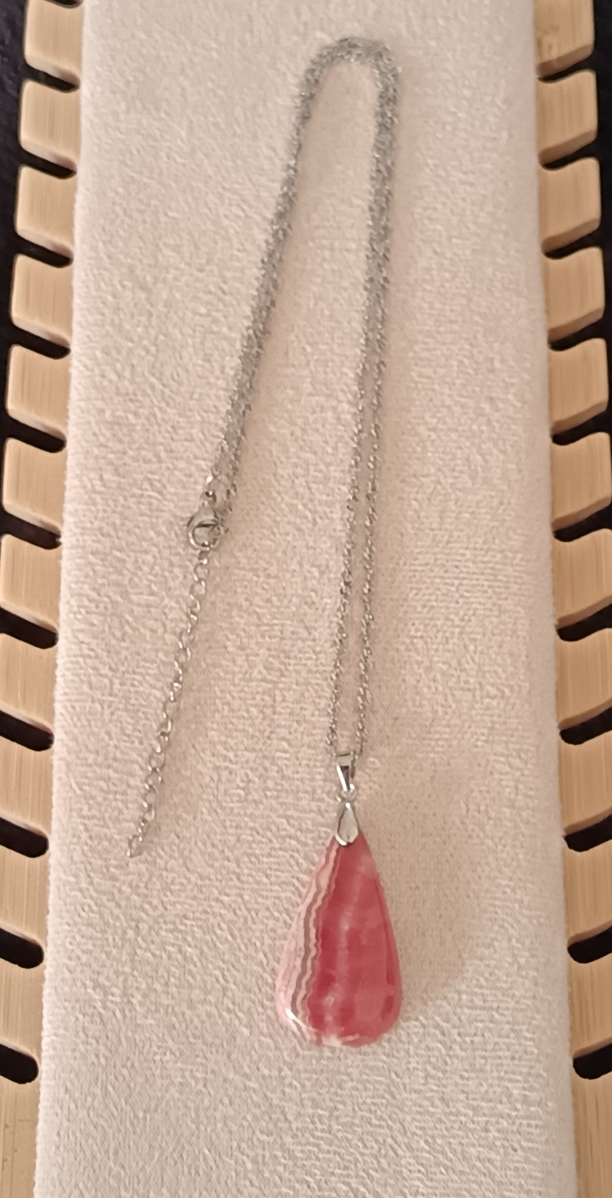 Collier "douceur" en rhodochrosite
