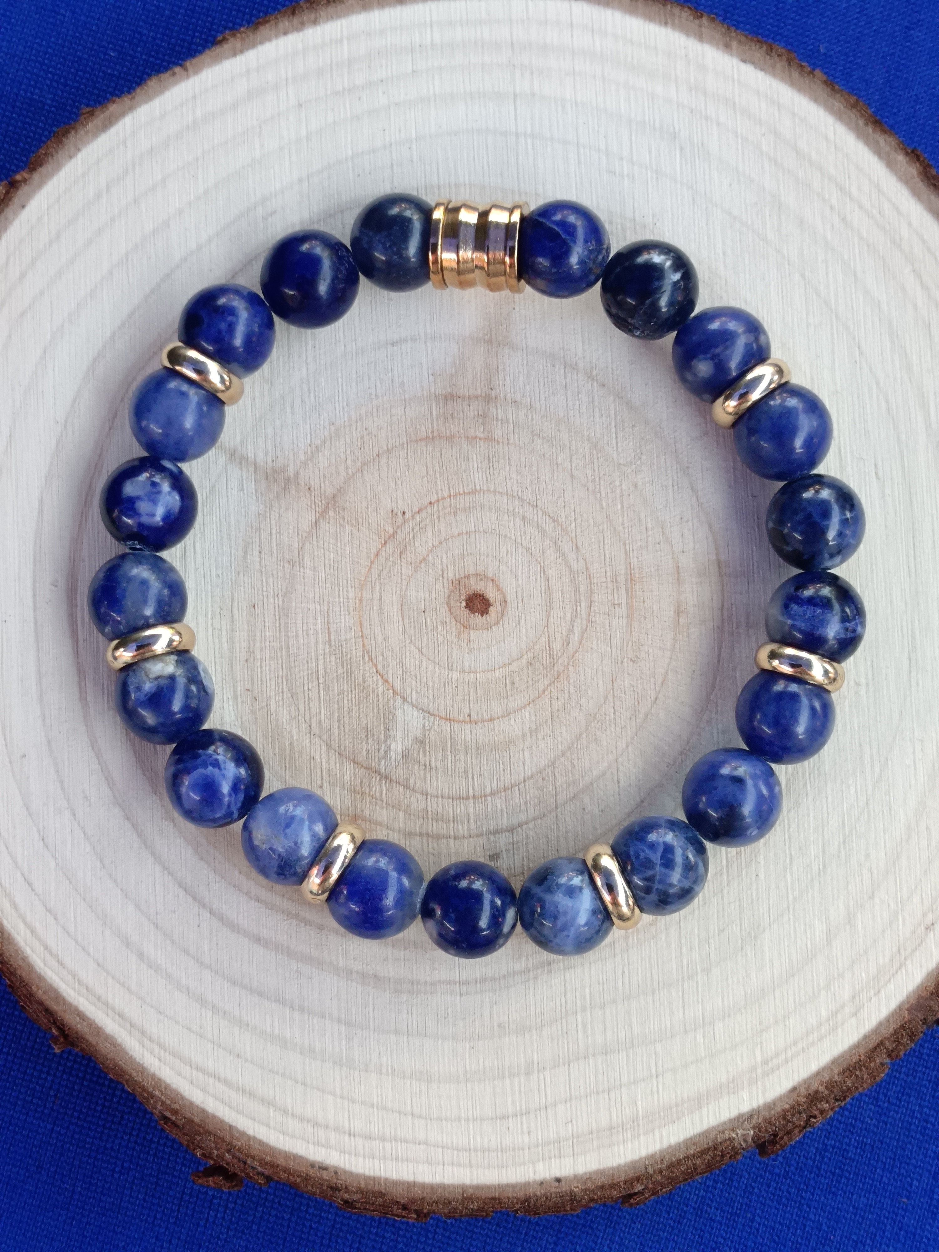 Bracelet "positivité" en sodalite