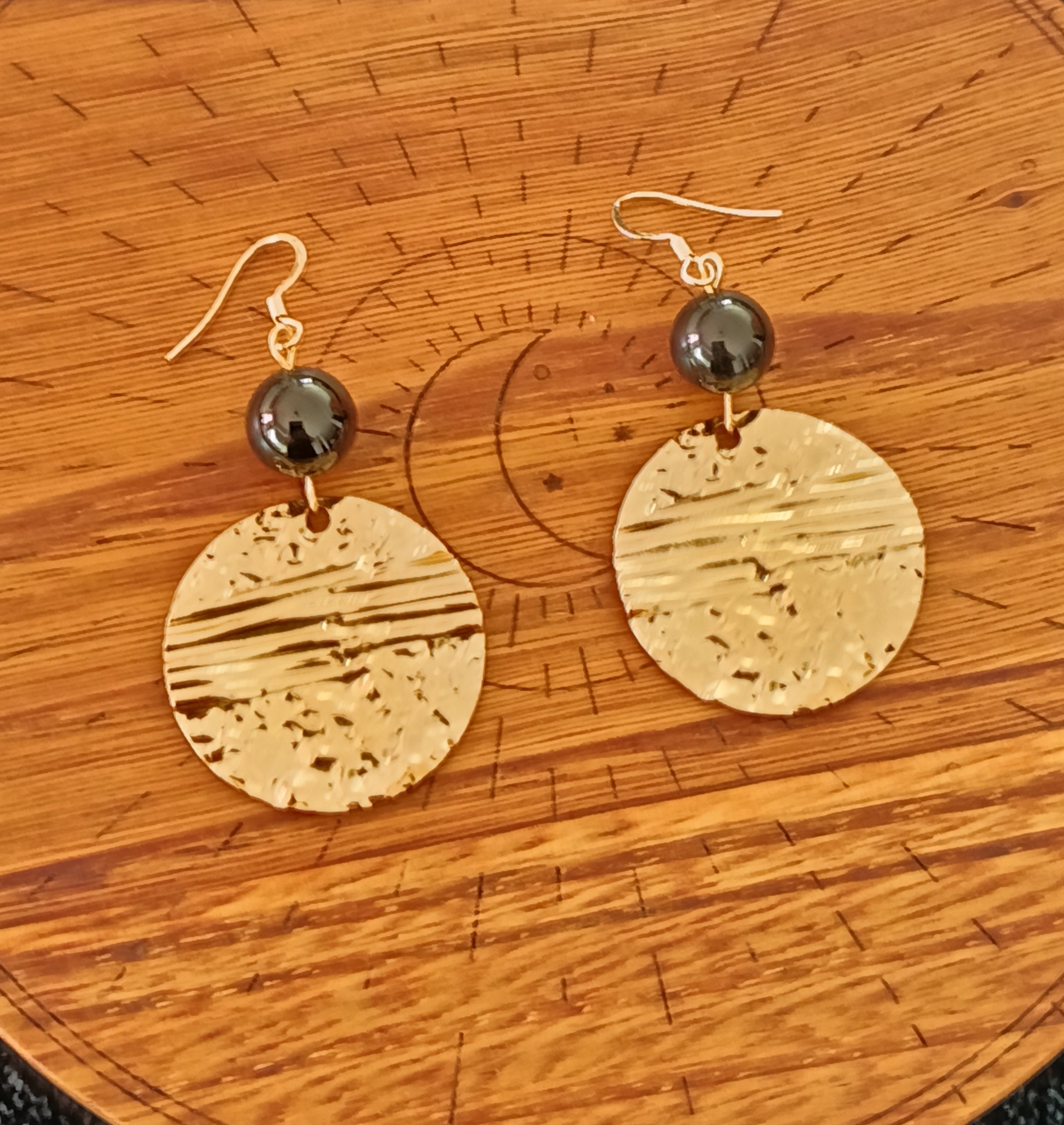 Boucles d'oreilles "protection" en tourmaline noire