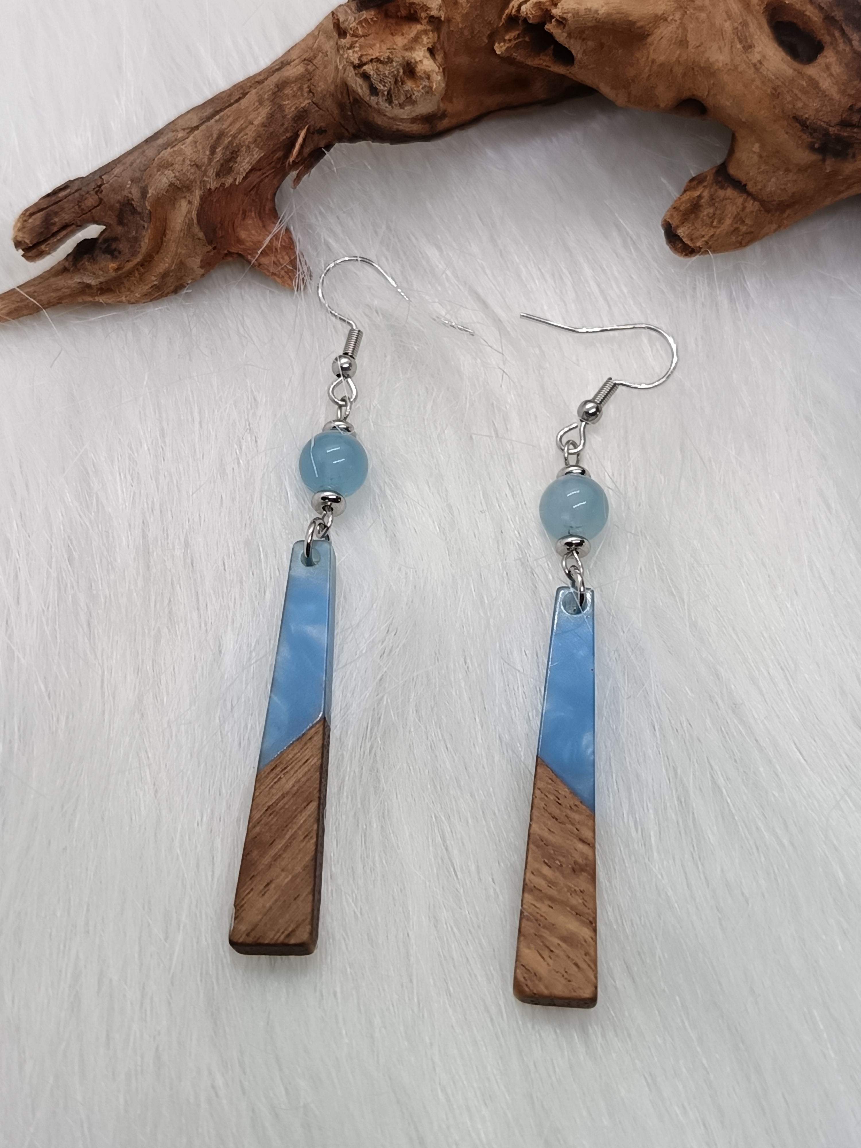 Boucles d'oreilles "apaisantes" en aigue-marine