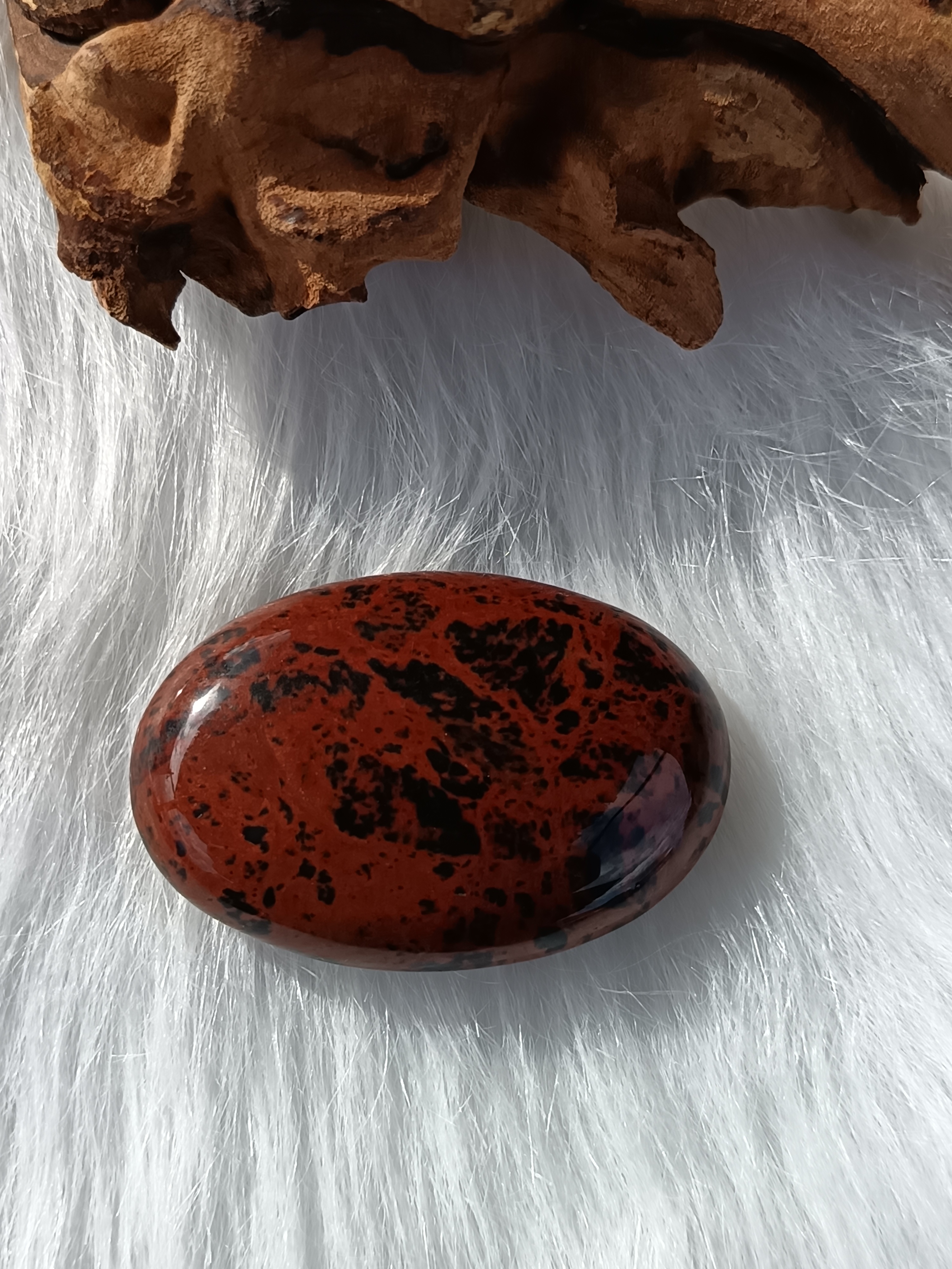 Galet roulé d'obsidienne mahogany XL