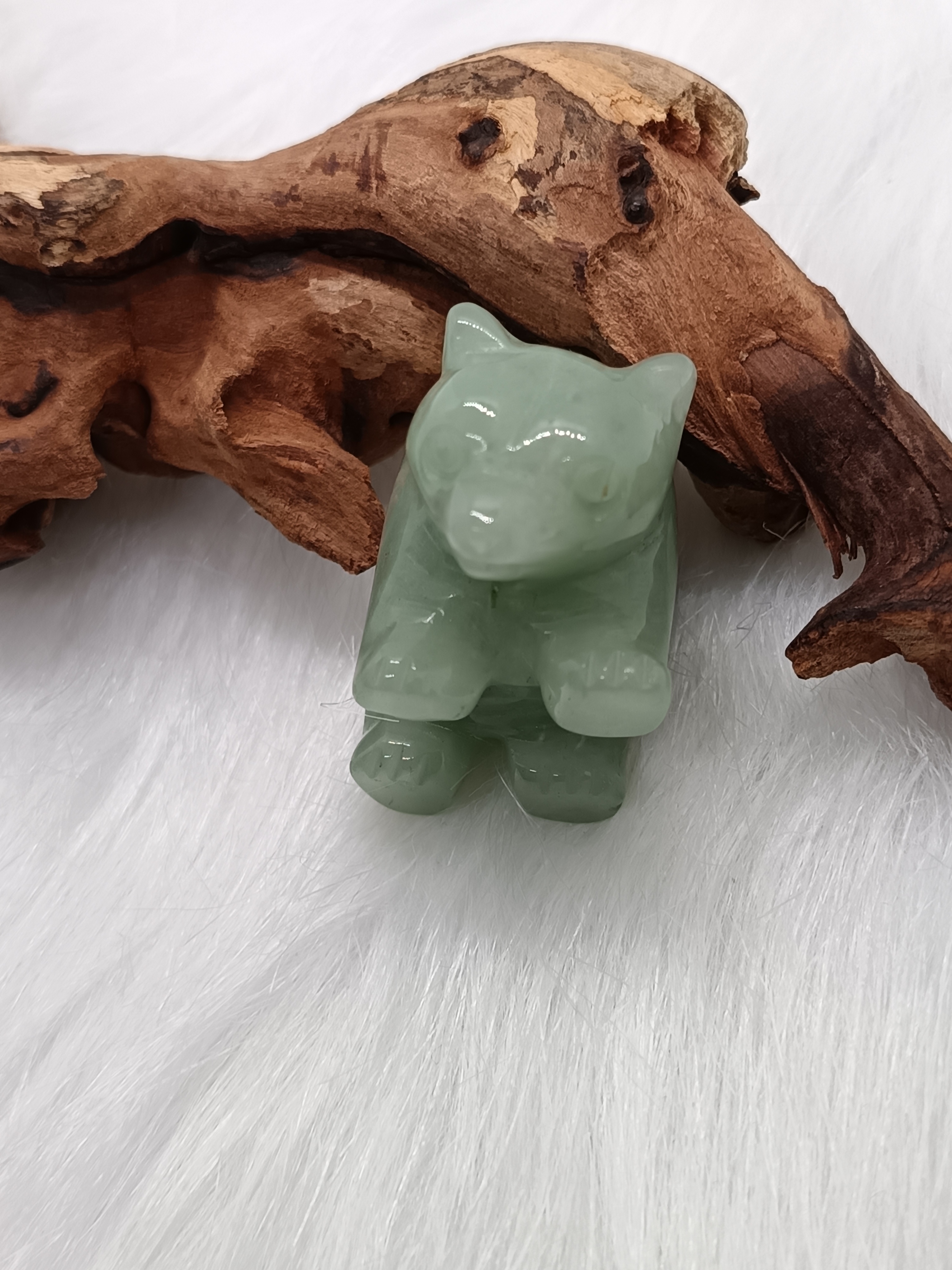 Ours en aventurine verte