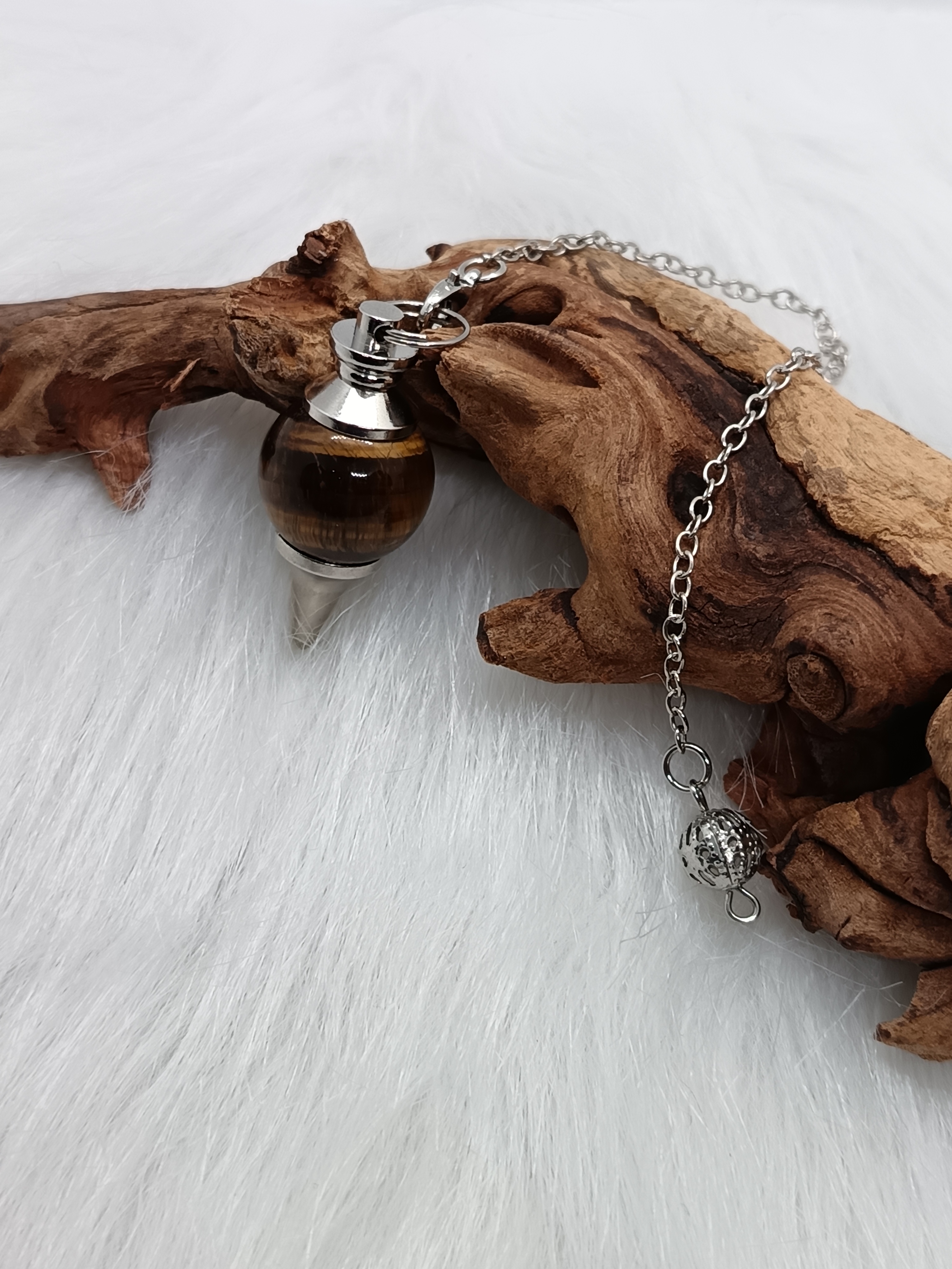 Pendule Séphoroton en œil de tigre 