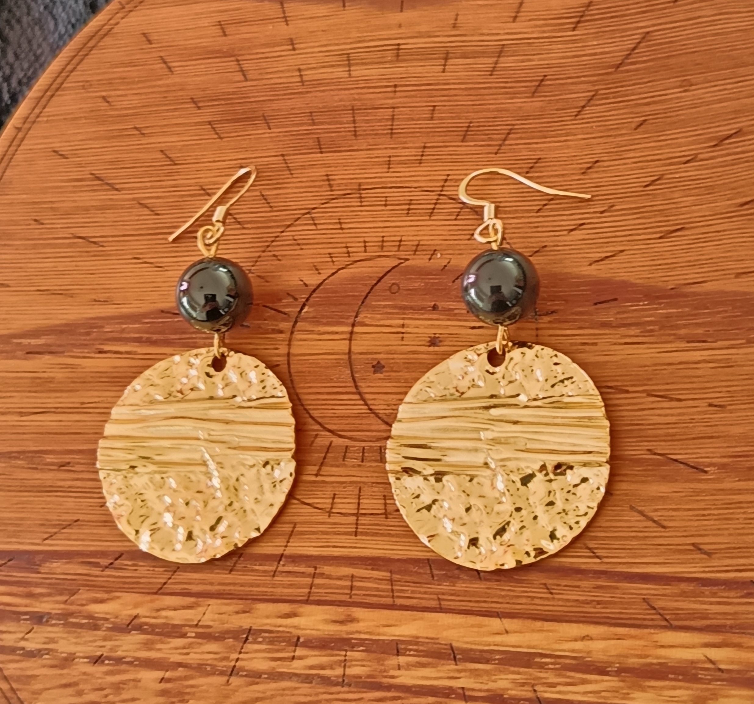 Boucles d'oreilles "protection" en tourmaline noire