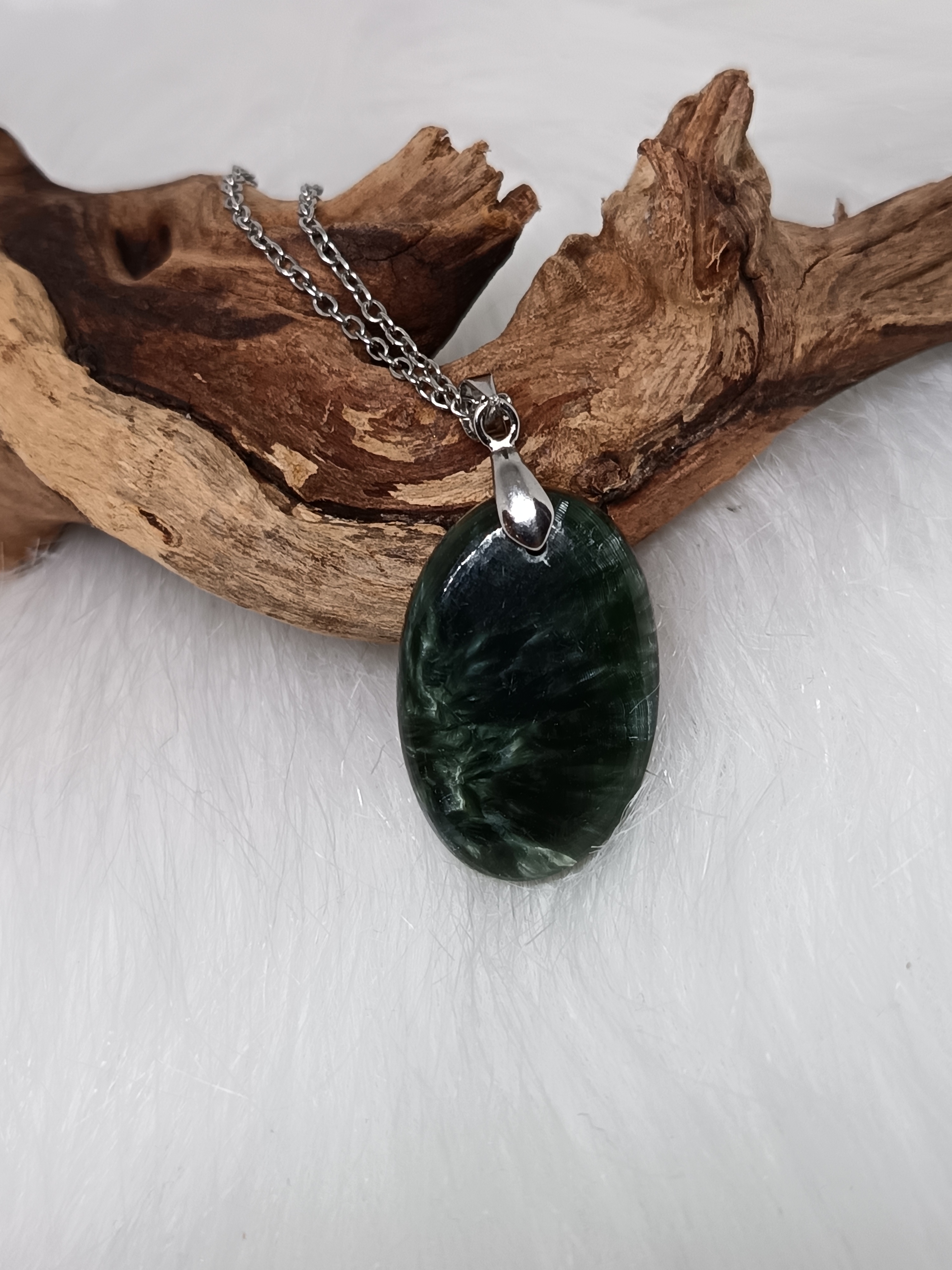 Collier "bien-être" en séraphinite