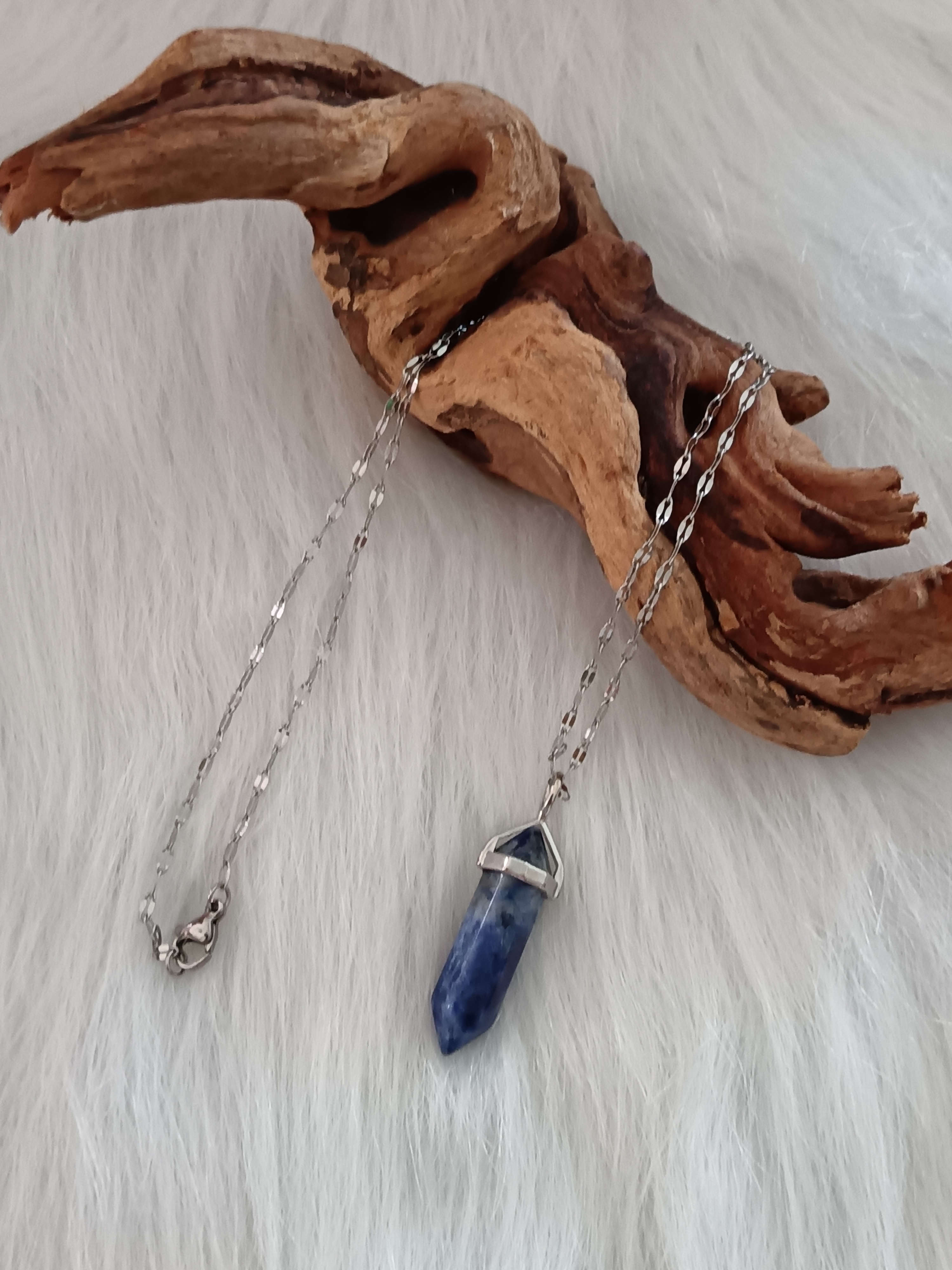 Collier "positivité" en sodalite