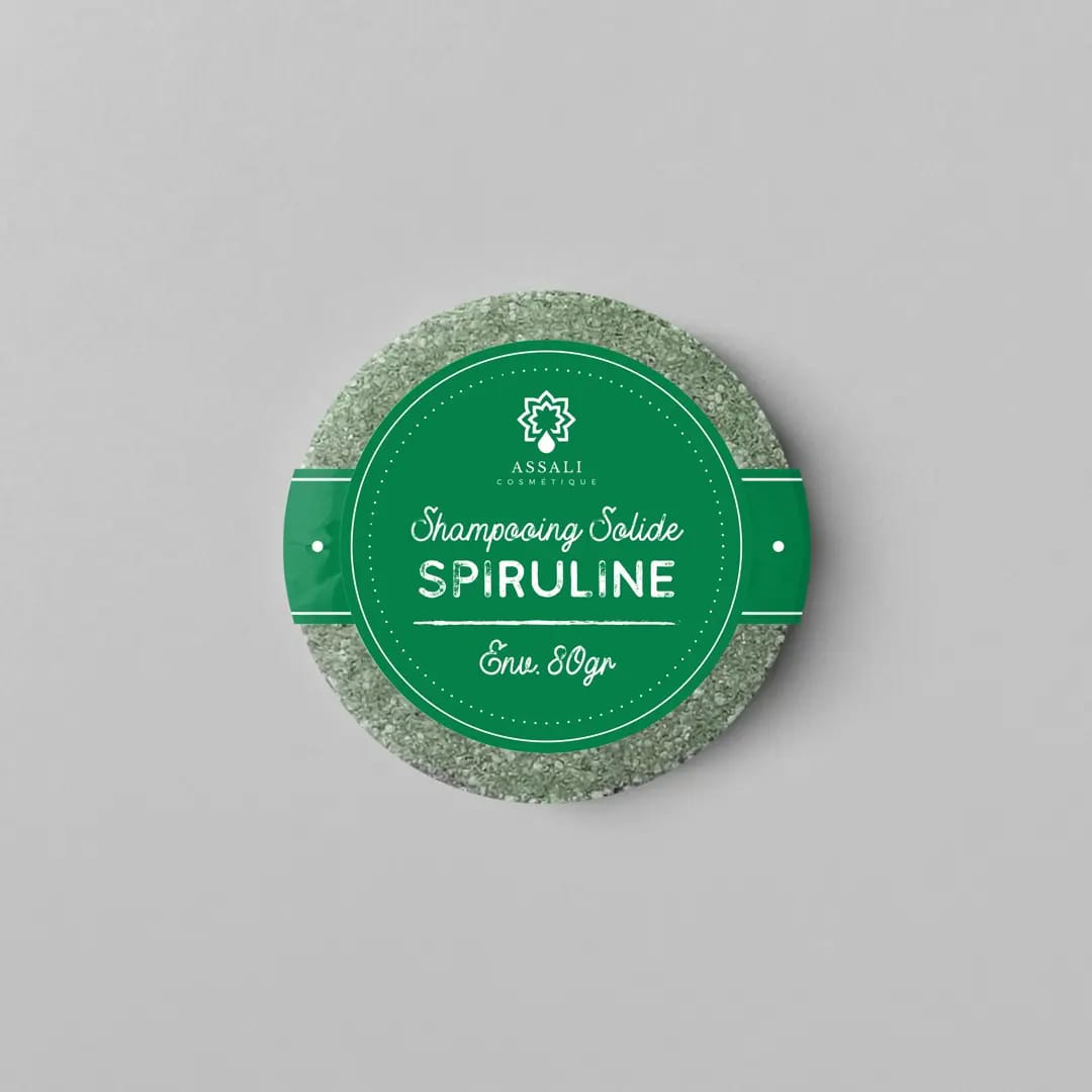 Shampoing solide spiruline