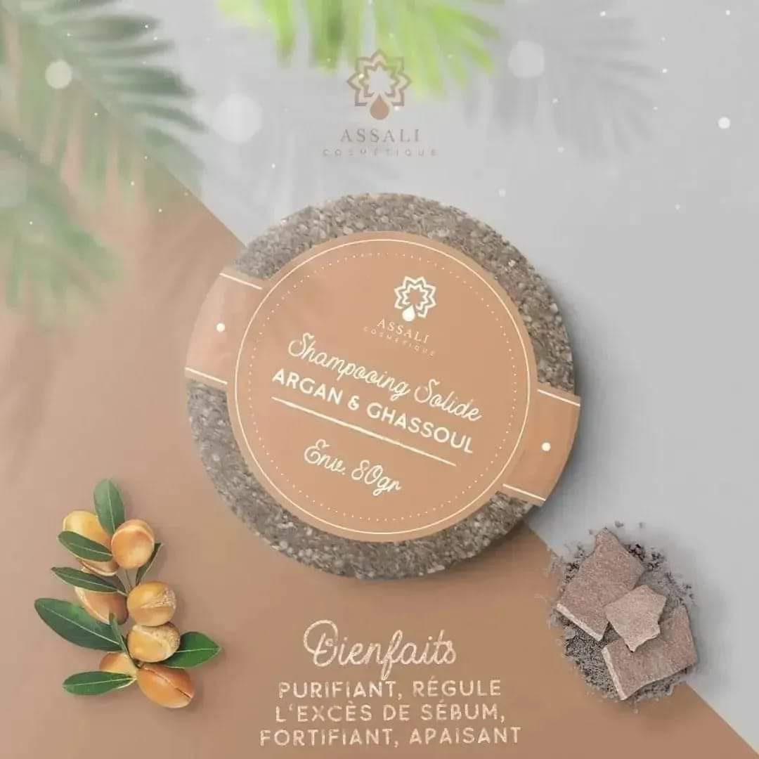 Shampoing solide Argan et Ghassoul