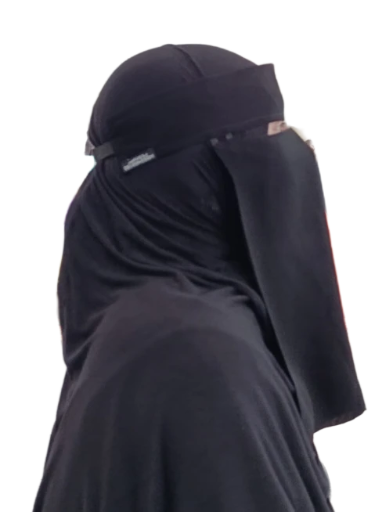 Half niqab long à clip