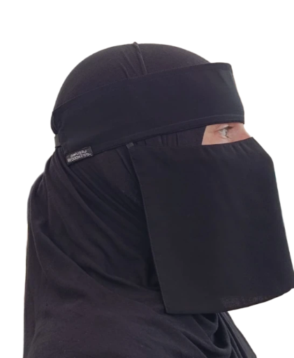 Half niqab court à clip