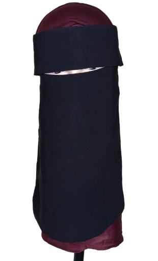Half niqab long casquette à nouer