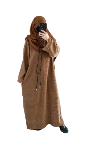 Abaya velours côtelé