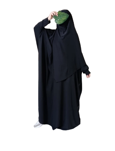 Ensemble Abaya Khimar Soie de Médine 