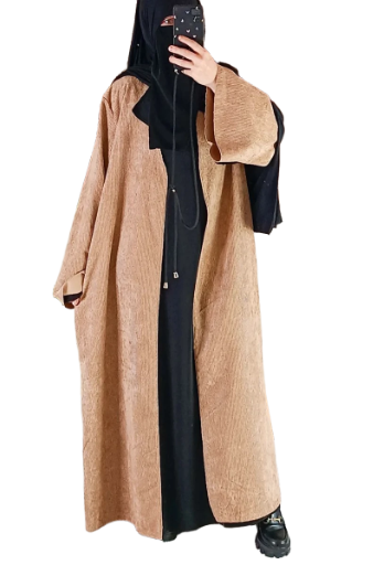 Kimono Gilet Long en Velours cotelé