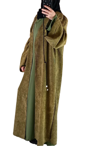 Kimono Gilet Long en Velours cotelé