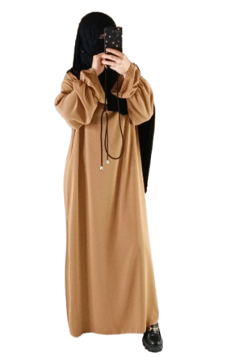 Abaya soie de Médine Tulipe