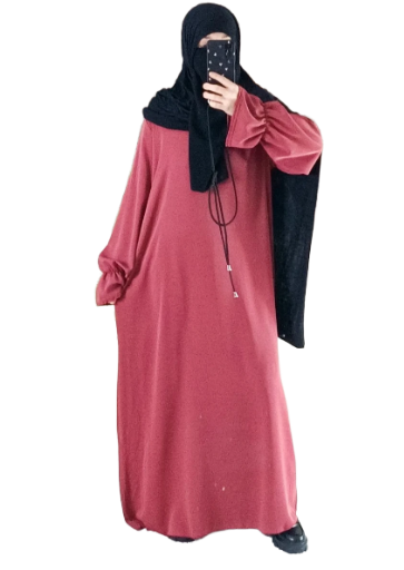 Abaya soie de Médine Tulipe