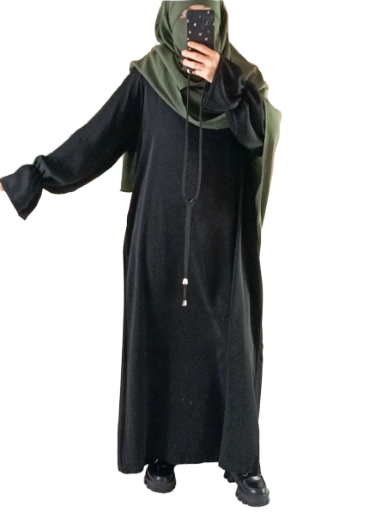 Abaya soie de Médine Tulipe