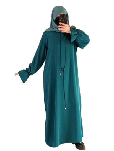 Abaya soie de Médine Tulipe