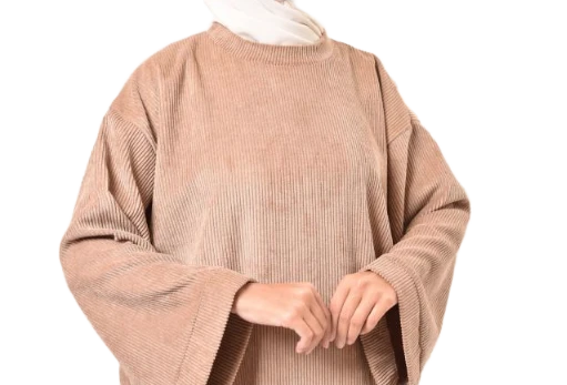 Abaya velours côtelé