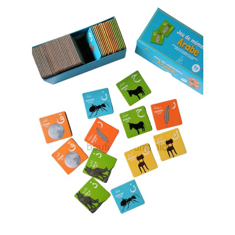 Jeu de mémoire / Mémot alphabet arabe.