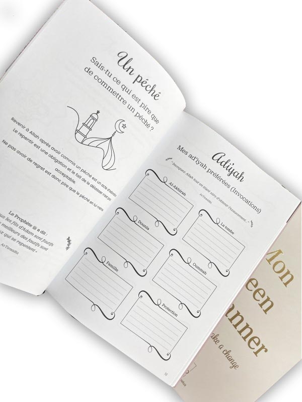 Deen Planner - Noir ou Rose - Hadieth benelux