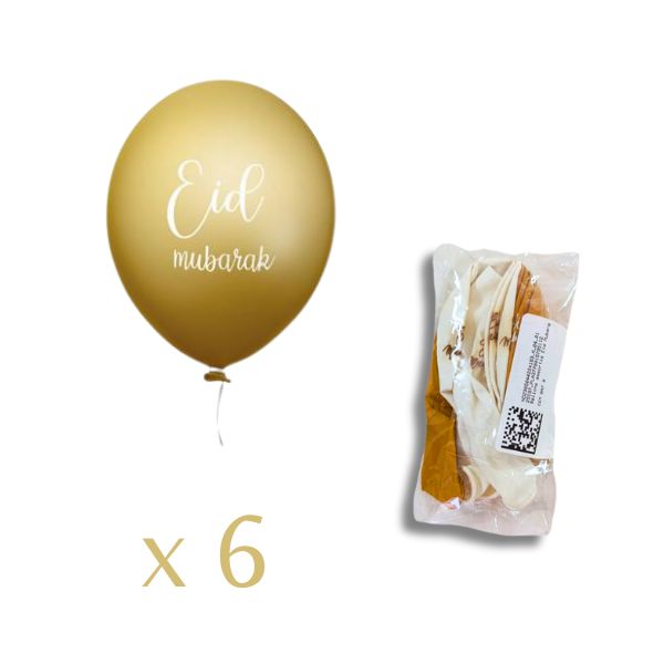 Ballons 'Eid Mubarak' x 6
