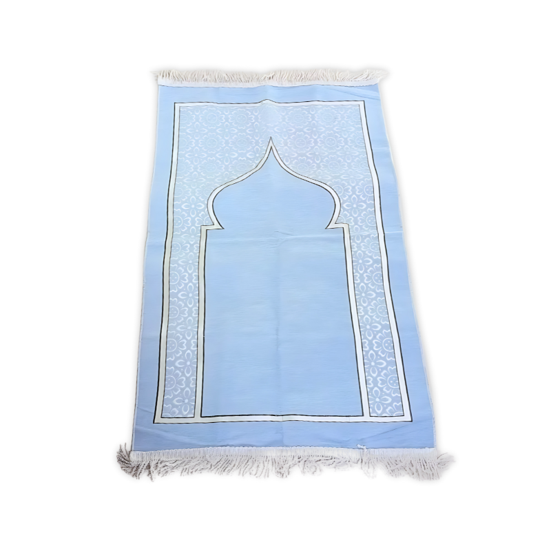LUXE ORIENTAL | TAPIS DE PRIÈRE SIGNATURE BLEU CIEL