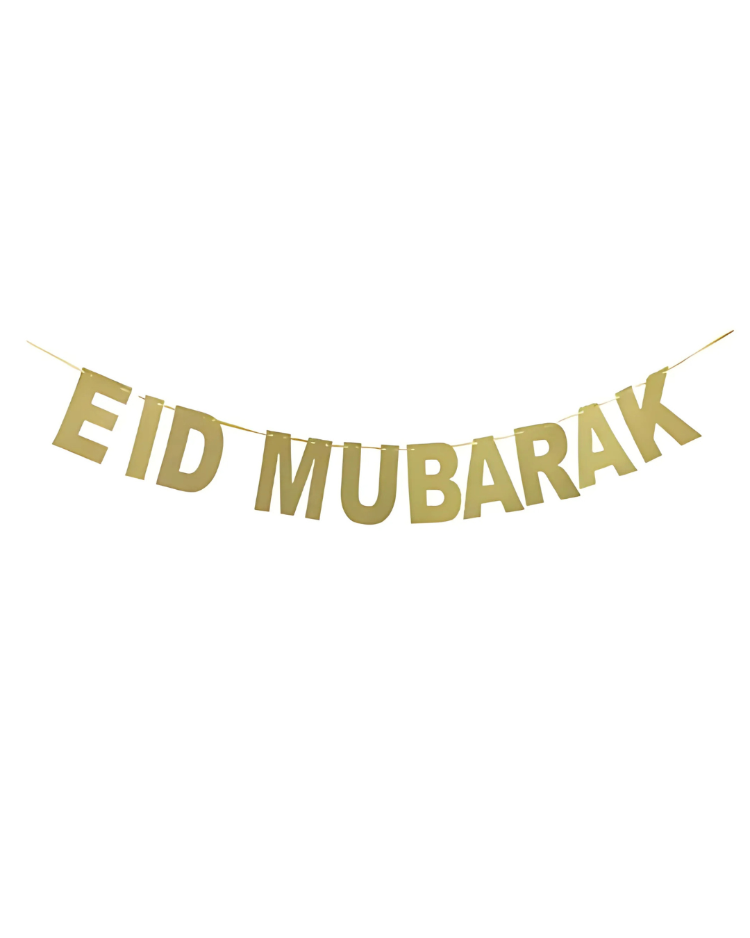 Guirlande Paillette Lettre EId mubarak - Dorée