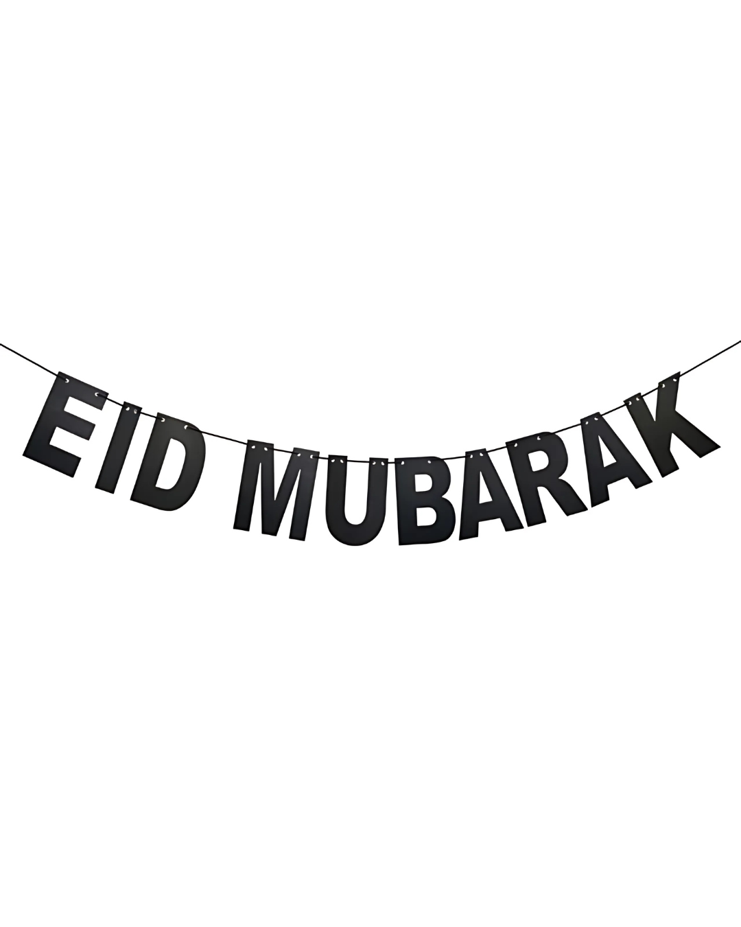 Guirlande Paillette Lettre EId mubarak Noir