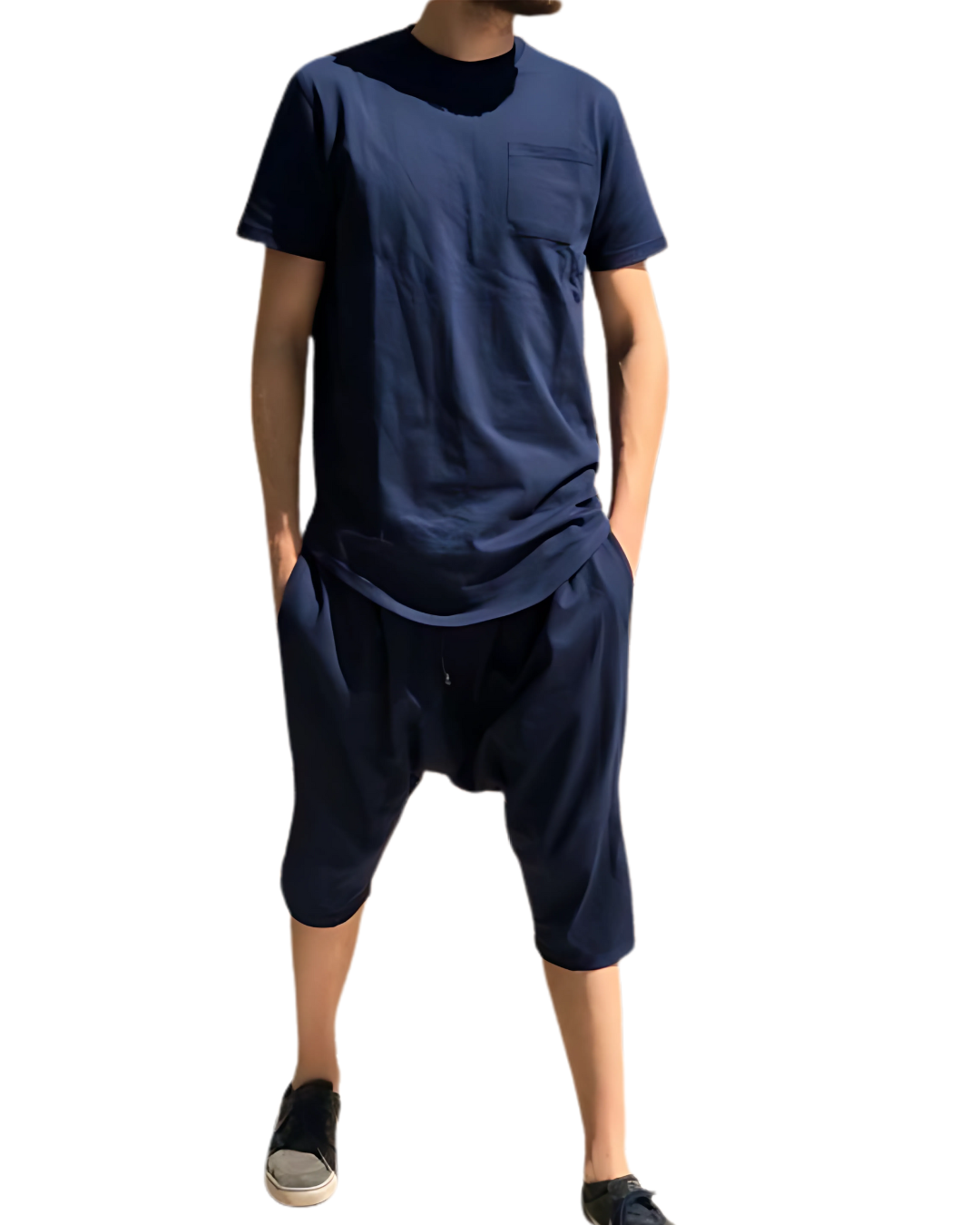 Ensemble homme t-shirt long et sarouel court