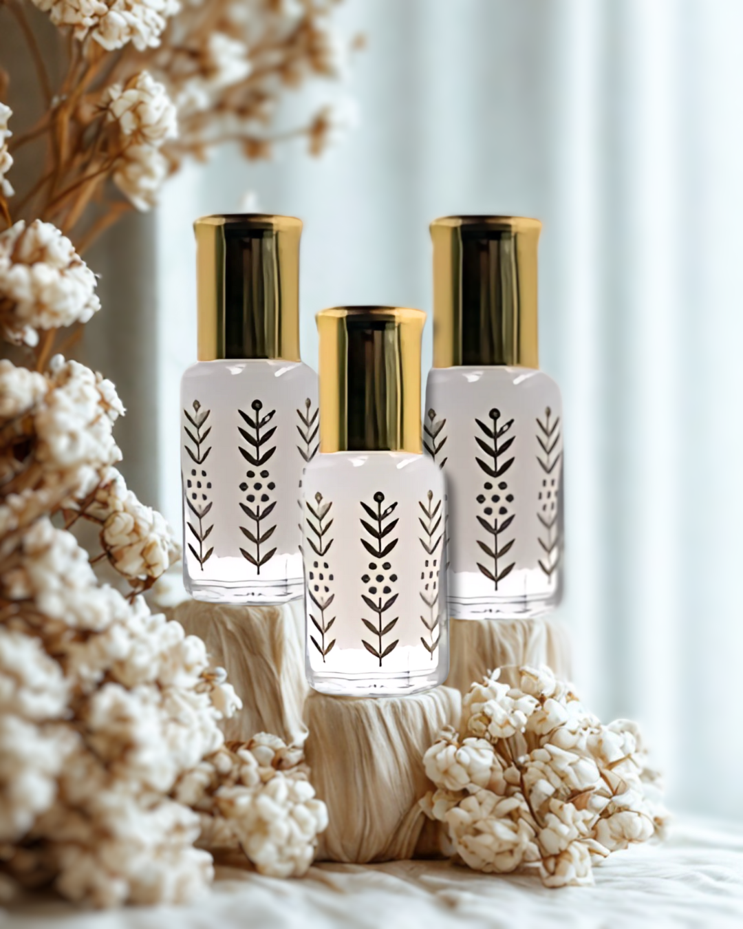 🌿 Lot de 3 Musc Tahara 3ml – Parfum sans alcool pour femme voilée | Pureté, fraîcheur et féminité