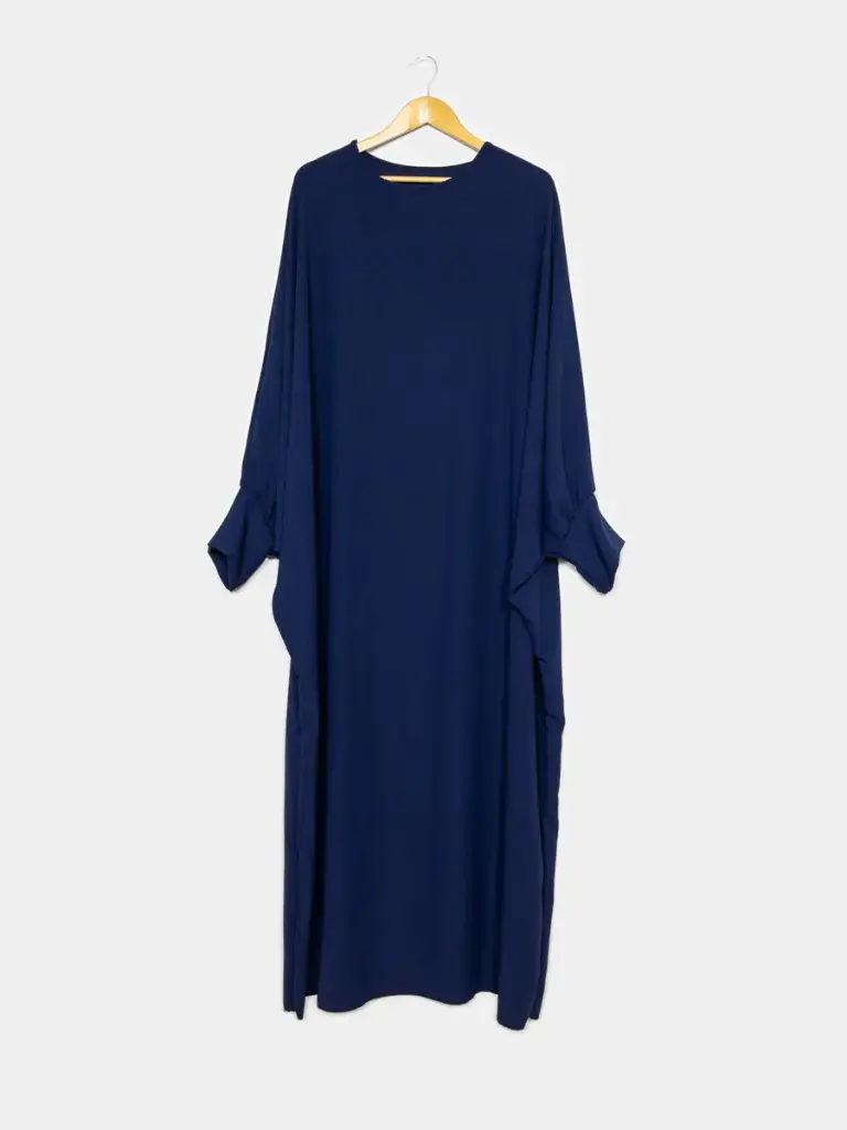 🌸 Abaya Robe Longue en Jazz – Manches Papillon Élégantes | Vêtement Mastour Femme Voilée