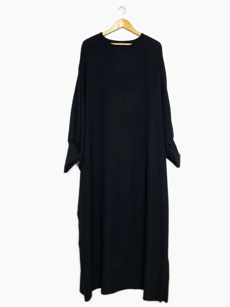 🌸 Abaya Robe Longue en Jazz – Manches Papillon Élégantes | Vêtement Mastour Femme Voilée