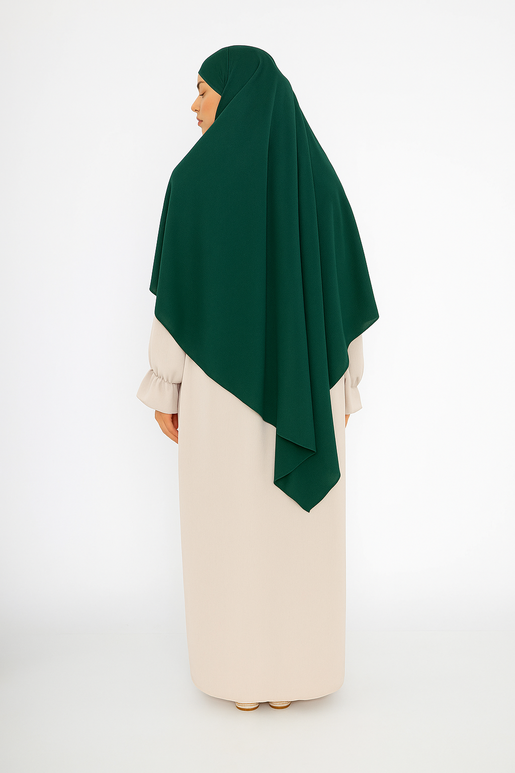 Khimar court en jazz – Élégance et liberté de mouvement | Mode pudique Maroc