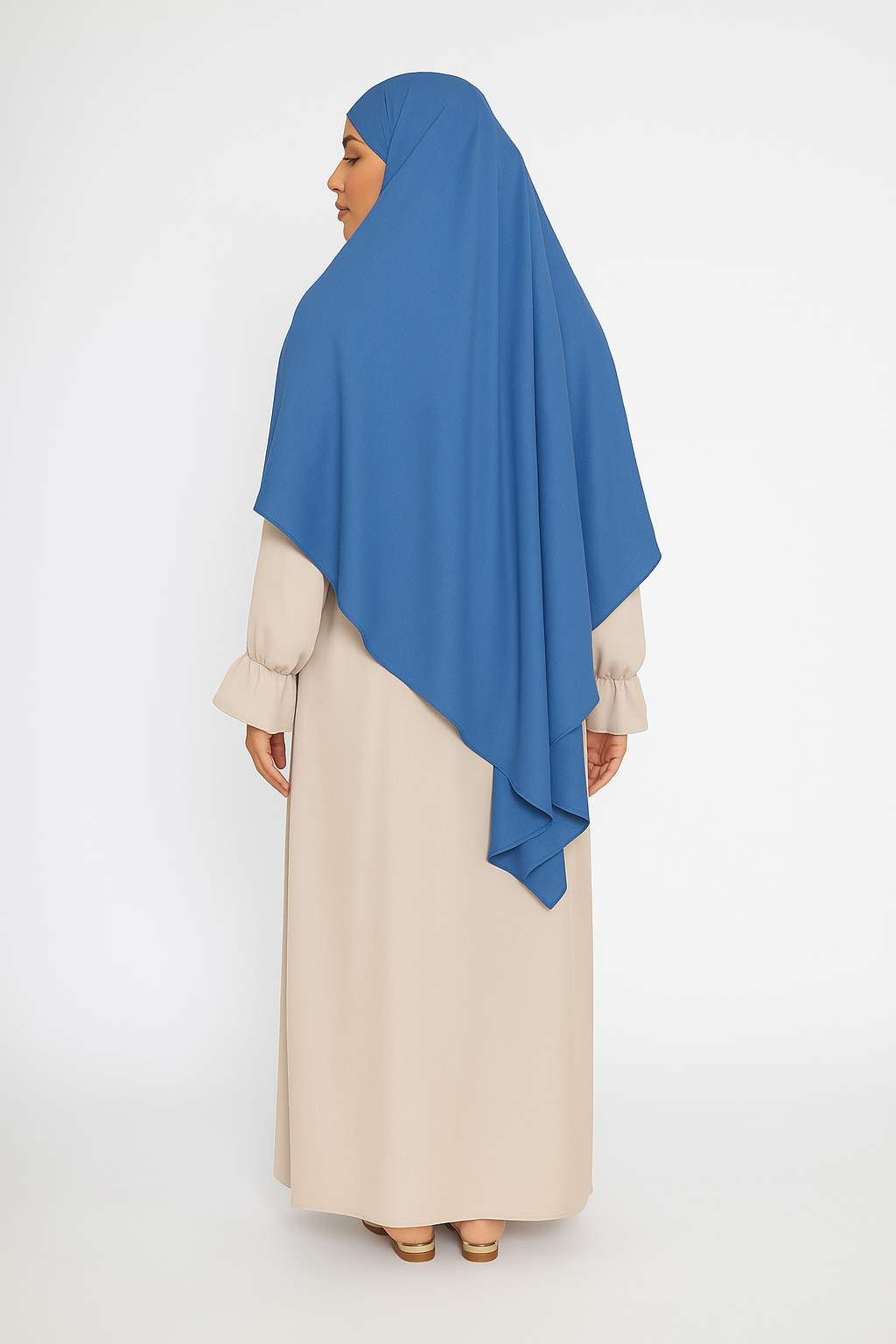 Khimar court en jazz – Élégance et liberté de mouvement | Mode pudique Maroc