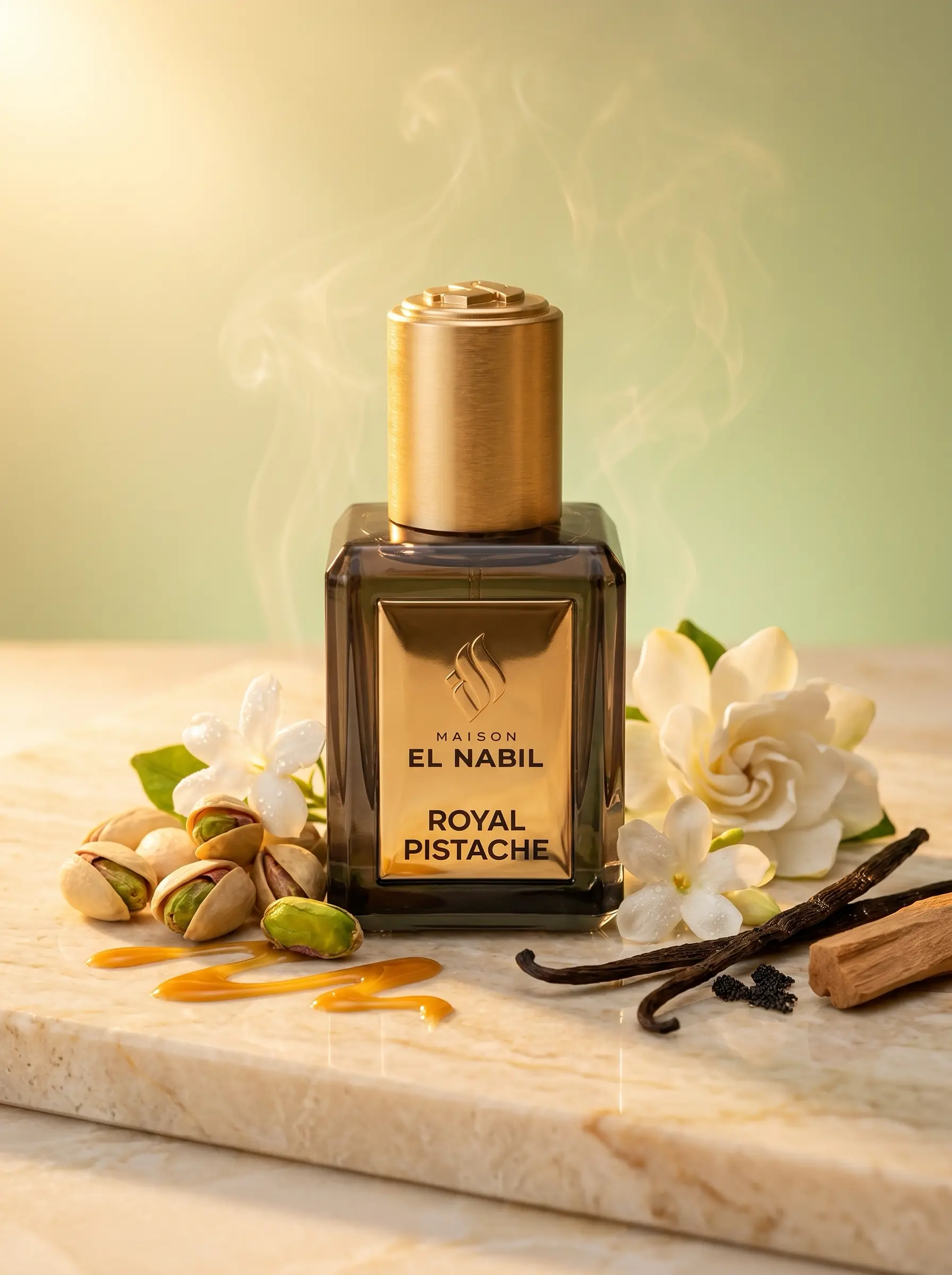 Parfum Musc Royal Pistache El Nabil, Roll-On 5ml Sans Alcool