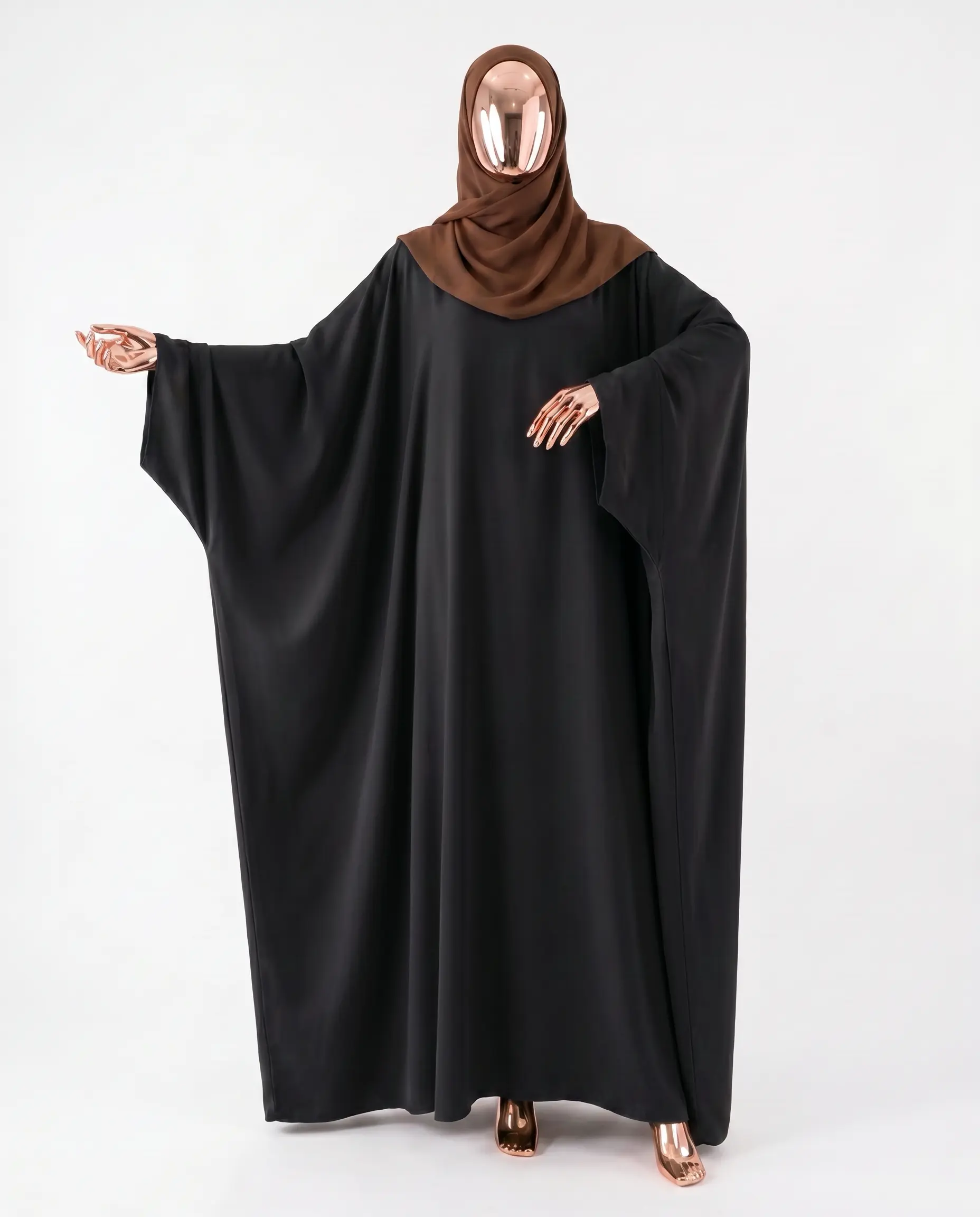 Abaya Faracha Saoudienne en Soie de Médine, Manches Kimono