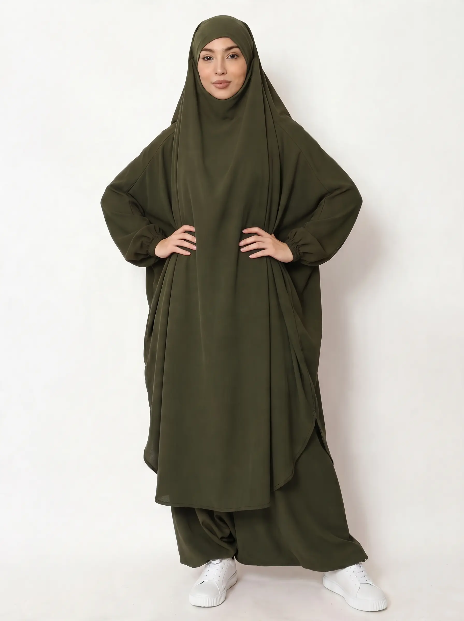 Jilbeb Femme Deux Pièces Sarouel — Soie de Médine | Confort & Pudeur au Quotidien