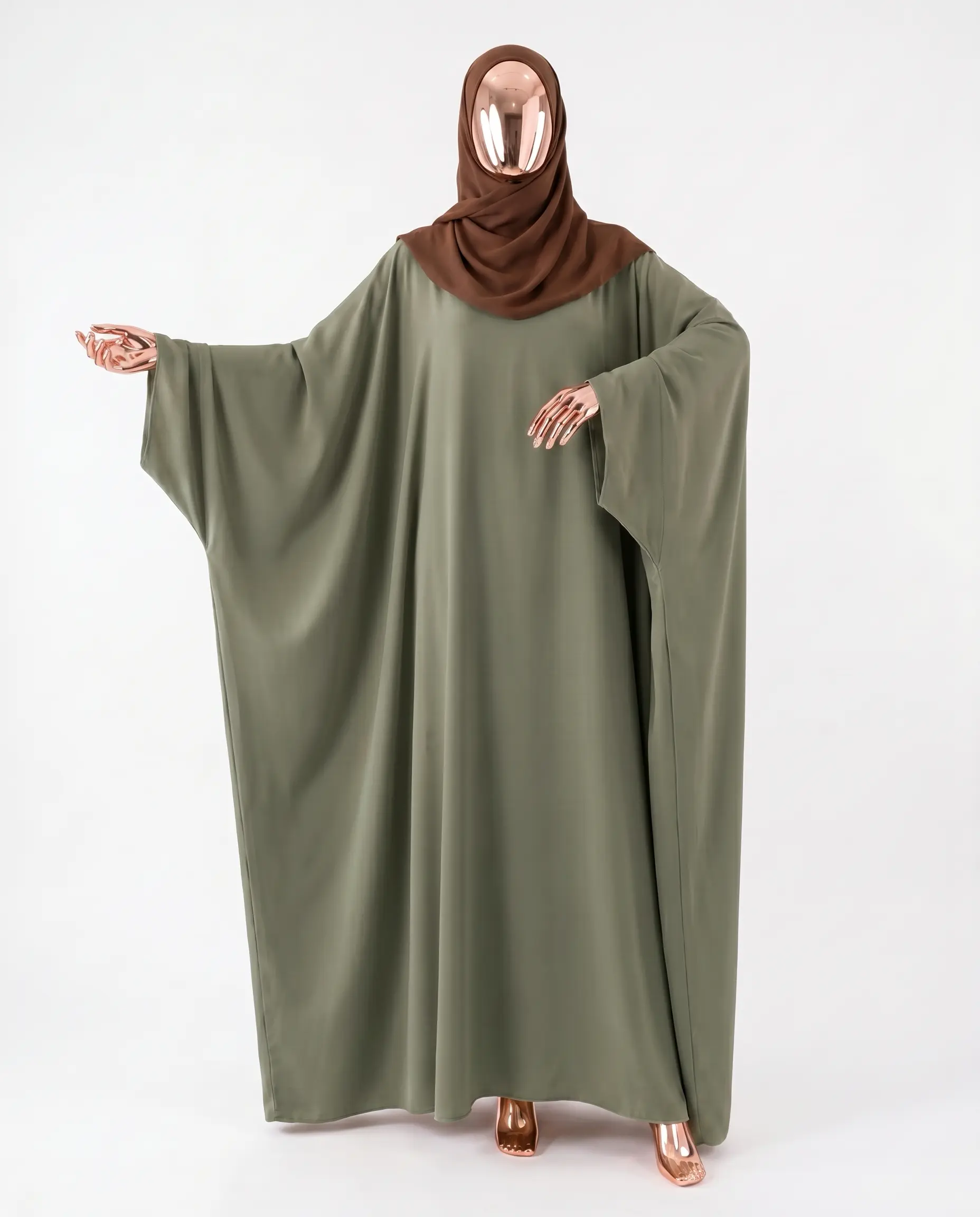 Abaya Faracha Saoudienne en Soie de Médine, Manches Kimono
