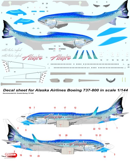 Alaska "Salmon Thirty Salmon " Boeing 737-800