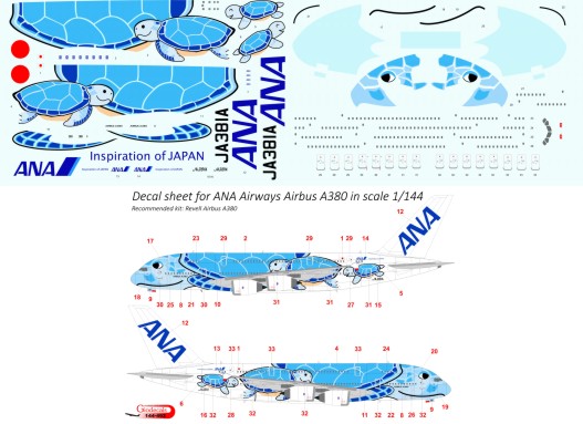  ANA Airways Airbus A380 " blue "