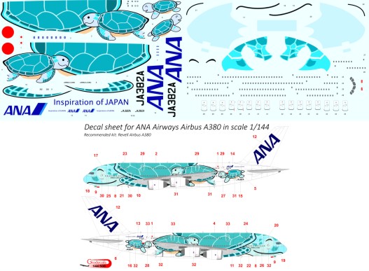 ANA Airways Airbus A380 " green "