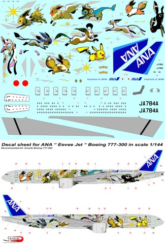 ANA Airways Boeing 777-300 " Eeveen Jet "