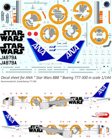 ANA Airways Boeing 777-300 " Star Wars BB-8 "