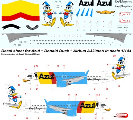 Azul Airlines " donald duck " Airbus A320neo
